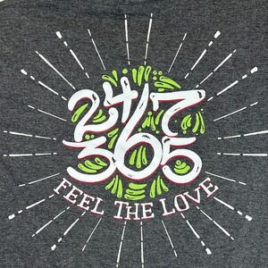 Loomstate Sheetz Employee Gray 24/7 365 Feel The Love Pocket T-Shirt Unisex S